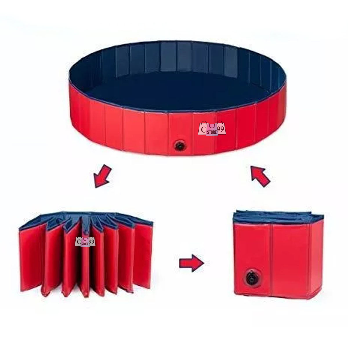 Piscina plegable para perros y mascotas 80 cm | Bañera portátil resistente