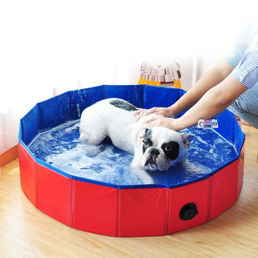 Piscina plegable para perros y mascotas 80 cm | Bañera portátil resistente