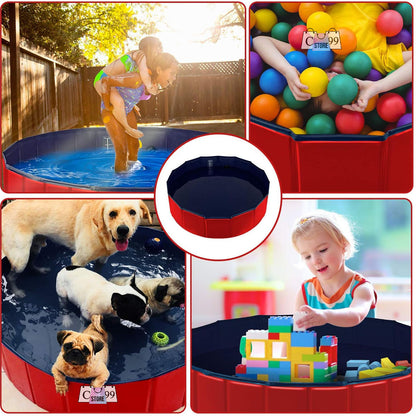 Piscina plegable para perros y mascotas 80 cm | Bañera portátil resistente